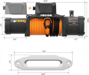 img 2 attached to ORCISH 12V 13000-lb Load Capacity Electric Truck Winch Kit 🚚 with Synthetic Rope - Waterproof Off Road Winch for Jeep, Truck, SUV