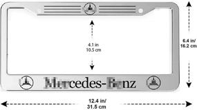 img 2 attached to 2 Pcs Premium Aluminum Alloy License Plate Frame Fit Mercedes Benz