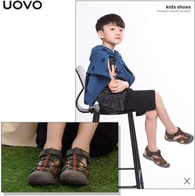 img 3 attached to 👟 UOVO Closed Toe Athletic Sandals for Boys - Quick Drying Shoes via Sandals