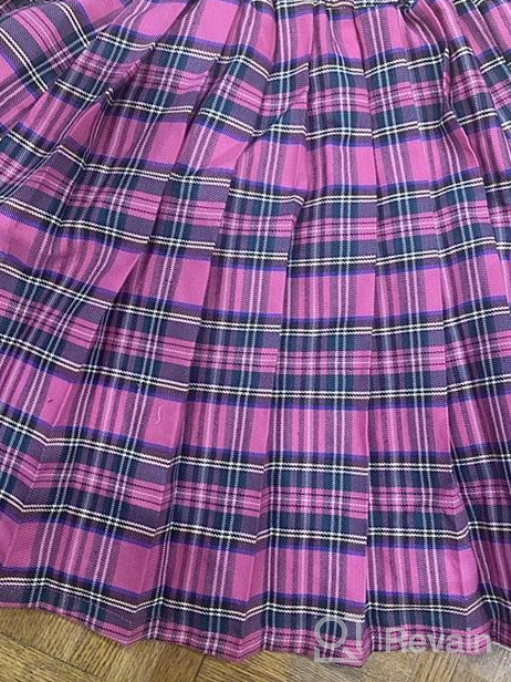 img 1 attached to Trendy Tartan Girls Skirt: Ideal School Uniform for Girls' Clothing review by Betsy Tran