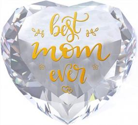 img 4 attached to Покажите маме свою любовь с помощью потрясающего пресс-папье в виде сердца с бриллиантами ERWEI - идеальный подарок на день рождения или День матери!