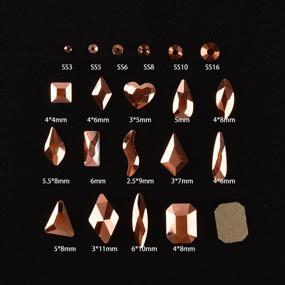 img 3 attached to Набор из 8620 предметов для дизайна ногтей со стеклянными кристаллами и стразами разных форм, плоские 3D-камни из розового золота для телефона, украшения для одежды и поделок - включает инструмент для выбора страз