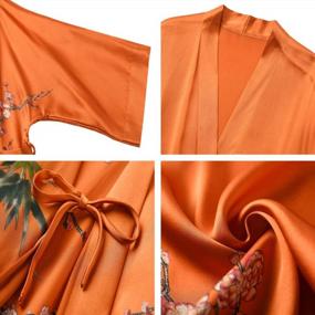 img 2 attached to Ledamon Women'S 100% Silk Kimono Short Robe