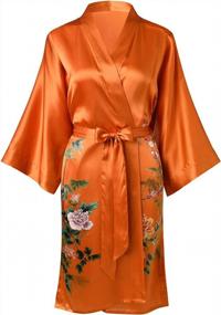 img 4 attached to Ledamon Women'S 100% Silk Kimono Short Robe
