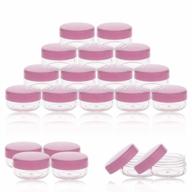 3 gram cosmetic sample containers with lids, 25pcs empty mini makeup jas, pink small plastic jars логотип