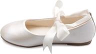 👯 olivia girls cute ballerina ribbon shoes - flats for girls logo