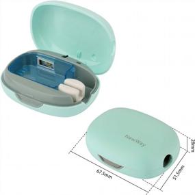 img 1 attached to Rechargeable Toothbrush Case With UVC Cover - NewWay Mini For Travel, Home And Business - Green