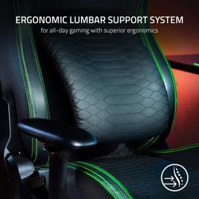 img 3 attached to Razer Iskur XL Gaming Chair With Enhanced Ergonomic Lumbar Support - High-Quality Synthetic Leather And Foam Cushions - Designed For Durability - Memory Foam Headrest - Black/Green