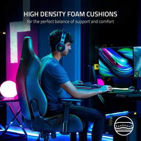 img 1 attached to Razer Iskur XL Gaming Chair With Enhanced Ergonomic Lumbar Support - High-Quality Synthetic Leather And Foam Cushions - Designed For Durability - Memory Foam Headrest - Black/Green