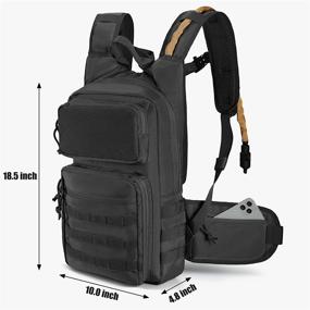 img 2 attached to Tactical Hydration Pack Backpack: FRTKK Military Molle Water Backpack for Outdoor Activities