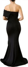img 3 attached to Off-Shoulder One-Sleeve Slit Maxi Dress For Women - Perfect For Parties And Evening Events By Asvivid