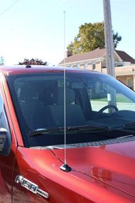 img 1 attached to 📶 High-Quality Stainless Antenna Mast - Perfect Fit for Ford F-150, F-250, F-350, F-450, F-550, F-600, F-650, Dodge Ram 1500, 2500, 3500