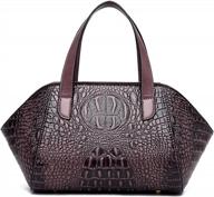 women's leather tote purse handbag: top handle bag for work & shoulder crossbody bags logo