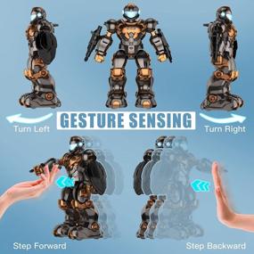 img 3 attached to Programmable Smart RC Robot For Kids - PP PICADOR Matte Metallic Robotics Kit With Gesture Sensing, Remote Controller, And Chargeable Battery - Ideal Birthday Gift For Boys And Girls Aged 5 To 10