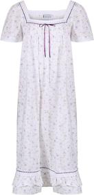 img 1 attached to 👗 The 1 for U 100% Cotton Short Sleeve Nightgown - Enhanced Evelyn SEO