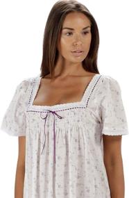 img 2 attached to 👗 The 1 for U 100% Cotton Short Sleeve Nightgown - Enhanced Evelyn SEO