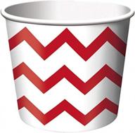 paper treat cups, 6-count, chevron classic red logo