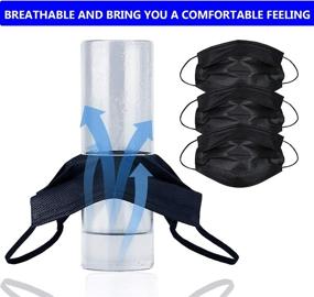 img 3 attached to Black Disposable Safety Breathable Elastic: Enhanced Protection for All-Day Comfort