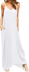 img 4 attached to Women'S Summer Maxi Dress: Style Dome Casual Long Beach Sleeveless Sundress W/ Pockets