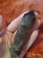 img 1 attached to Labradorite Healing Crystal Wand - 6 Faceted Reiki Chakra Stone For Meditation And Decor review by John Young