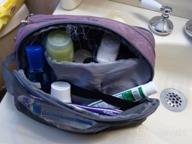 img 1 attached to Toiletry Bag Small Nylon Dopp Kit Lightweight Shaving Bag For Men And Women (Black) review by Heather Peacock