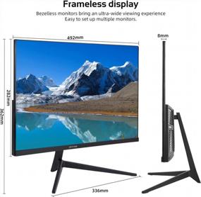img 3 attached to 🖥️ ZFTVNIE Frameless Laptop Monitor - 21.5" Full HD, 1920X1080P, 75Hz, Wall Mountable, HDMI