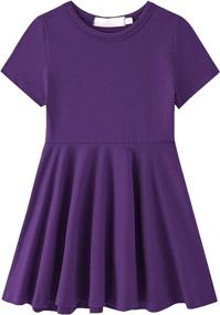 img 4 attached to LYXIOF Sleeve Twirly Skater Casual Girls' Clothing ~ Dresses