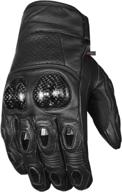 🧤 black l men's premium cowhide leather motorcycle gloves - ideal for cruising, riding, street racing, atv, dirt bike, motocross - palm sliders, knuckle armor for ultimate protection - powersports biker gear glove logo