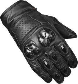 img 2 attached to 🧤 Black L Men's Premium Cowhide Leather Motorcycle Gloves - Ideal for Cruising, Riding, Street Racing, ATV, Dirt Bike, Motocross - Palm Sliders, Knuckle Armor for Ultimate Protection - Powersports Biker Gear Glove