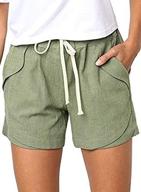 comfortable and stylish linen beach shorts for women - get your blencot drawstring elastic waist shorts today! logo