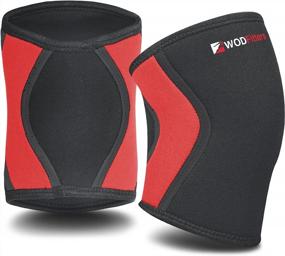 img 4 attached to Get Powerful Knee Support With WODFitters 5Mm Neoprene Compression Knee Sleeves - Ideal For Weightlifting, Powerlifting, Sports, Arthritis, ACL And Meniscus Injuries, & Pain Relief