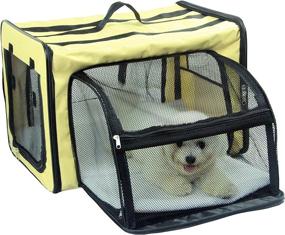 img 3 attached to 🐕 Capacious Dual-Sided Expandable Dog Crate Carrier House - X-Small Grey