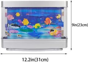 img 3 attached to 🐠 JINYEEZY Artificial Tropical Fake Fish Tank: Decorative Lamp with Motion, Aquarium Lights, and Virtual Moving Fish