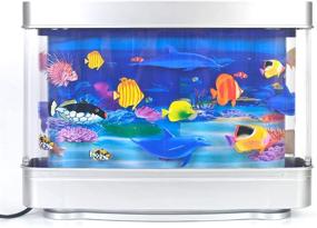 img 4 attached to 🐠 JINYEEZY Artificial Tropical Fake Fish Tank: Decorative Lamp with Motion, Aquarium Lights, and Virtual Moving Fish