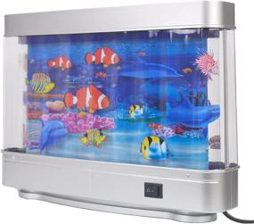 img 2 attached to 🐠 JINYEEZY Artificial Tropical Fake Fish Tank: Decorative Lamp with Motion, Aquarium Lights, and Virtual Moving Fish