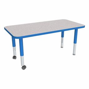 img 4 attached to 24" X 36" Rectangle Preschool Activity Table With Adjustable Height And Mobile Design