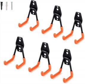 img 4 attached to 6 Pack AOBEN Heavy Duty Steel Garage Storage Hooks - Utility Tool Hangers For Organizing Ladder, Chairs & Tools