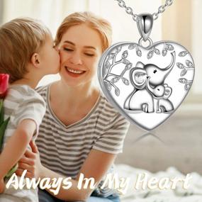img 3 attached to Sterling Silver Heart Lockets Necklace For Women And Girls - Personalized Photo Necklace For Birthday Gifts, Holds Pictures - WINNICACA
