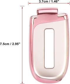 img 3 attached to X AUTOHAUX Pink TPU Remote Key Cover Case Keyless Fob Shell Half Cover For Jeep Grand Cherokee Renegade