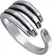 кольца для рук из стерлингового серебра 925 пробы: идеально подходят для мужчин и женщин, винтажные черные обручальные кольца в готическом стиле, ювелирные подарки! логотип