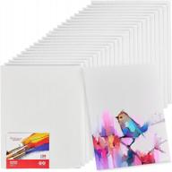 11x14 inch blank white cotton canvas boards for oil, acrylic & watercolor paint - pack of 12 artlicious panels logo