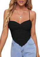 criss cross backless cami top with asymmetrical hem and strappy design for women by verdusa logo