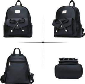 img 3 attached to KKXIU Bowknot Fashion Leather Backpack Women's Handbags & Wallets : Fashion Backpacks