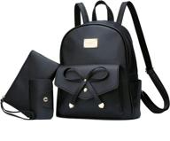 kkxiu bowknot fashion leather backpack women's handbags & wallets : fashion backpacks logo