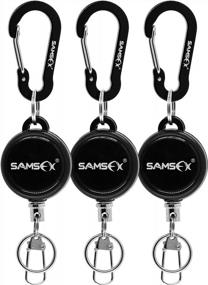 img 4 attached to Essential Fly Fishing Tool Combo: 3Pcs SAMSFX Zinger Retractors For Anglers Vest Pack Gear