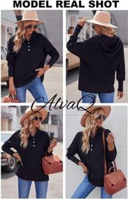 img 1 attached to Stay Comfy And Stylish With AlvaQ Women'S Casual Oversized Hoodies With Pockets And V-Neckline