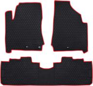 🚗 custom fit rubber car floor mats for cadillac srx 2019-2010 | black red all weather heavy duty | odorless, auto floor liners логотип