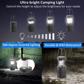 img 1 attached to Rechargeable LED Camping Lantern Flashlight Solar Powered, 3000 Bright Portable Survival Kit Light With USB Charger For Power Outage, Emergency, Camping & Tent Hand Crank