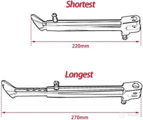img 1 attached to 🏍️ Мотобайкер 1 шт. ZX-10R Боковая стойка подножки - черный, регулируемая CNC для Kawasaki ZX 10R 2008-2012.