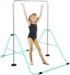 adjustable height gymnastics horizontal bar for kids - junior training monkey bars folding home exercise equipment logo